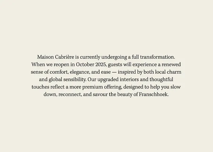 Maison Cabriere - Boutique Suites